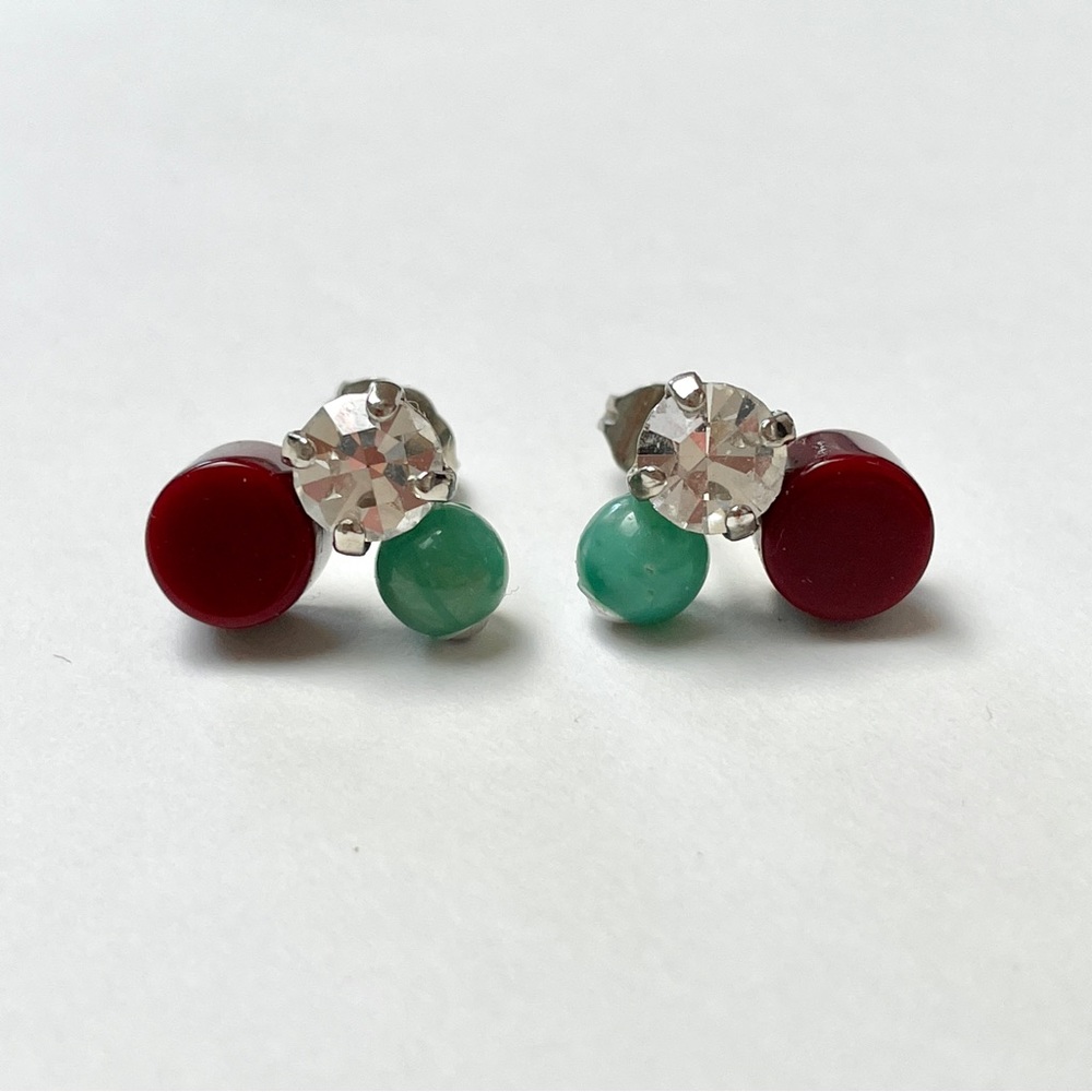 Rachel Comey Red and Green Stud Earrings
